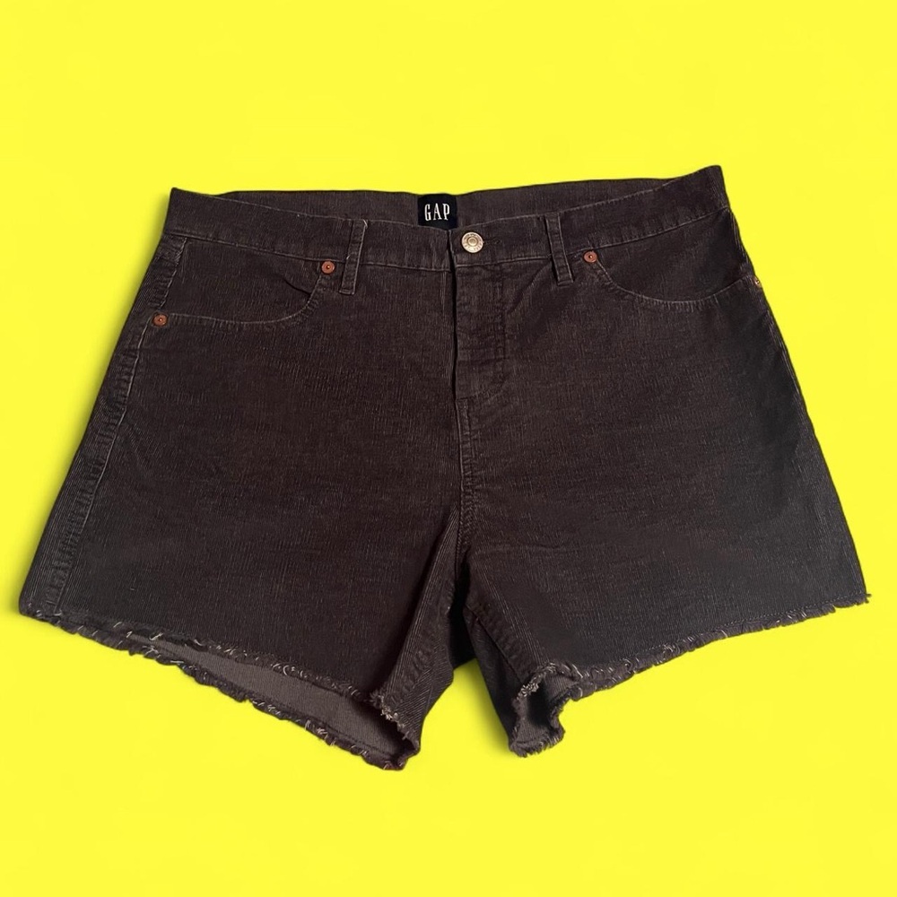 GAP Black Jean Shorts Frayed Hem Casual